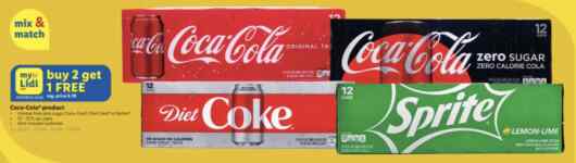 Lidl: Buy Two Get One FREE 12-can Coca-Cola packs