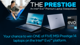 Newegg Intel Evo Sweepstakes: Win 1 of 5 MSI Prestige 14 premium laptops