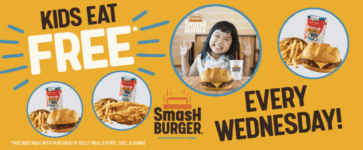 Smashburger: kids eat FREE every Wednesday