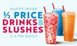 Sonic Drive-In Happy Hour: Extra 50% off drinks & slushees from 2pm to 4pm