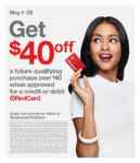 Target RedCard: Get $40 off a $40+ purchase if approved
