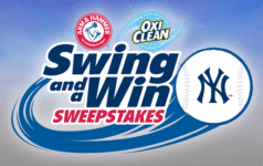 Arm & Hammer Swing and a Win Sweepstakes: Win a VIP Lunch with a Yankees alumni and more at swingandawin.com