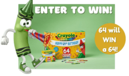 Crayola 64th Birthday Sweepstakes: Win 1 of 64 limited edition 64 count birthday box of crayons