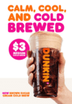 Dunkin’ Summer Deals: $3 medium cold brew