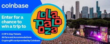 Live Nation Coinbase Sweepstakes: Win 1 of 3 trips to Lollapalooza 2022