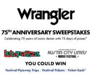 Wrangler 75 Anniversary Sweepstakes: Win trips to Lollapalooza, Austin City Limits and more