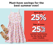 Kohl’s Summer Deals: Extra 25% off + 25% coupon code