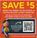 Kroger Back to School offer: Get $5 off for every $20 spent in school supplies