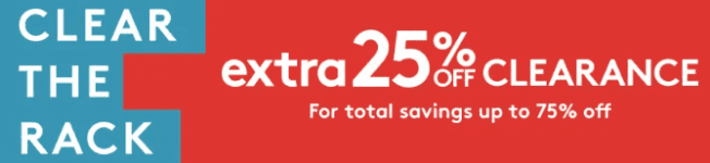 Nordstrom Rack Clear the Rack Sale: Up to 75% off + Extra 25% off clearance items