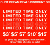 Rue21 Discount Dreams Clearance Deals: styles starting $3