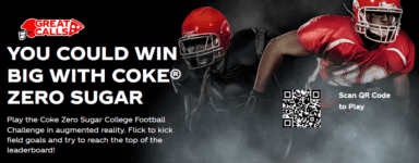 Coke Zero Sugar College Football National Sweepstakes: Win coolers and gift cards