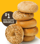 Einstein Bros Dollar Days: half-dozen bagels for $1