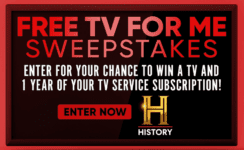 History Channel Free TV For Me Sweepstakes: Win a TV + a year of your TV service subscription