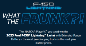 NASCAR Cup Series Playoffs Promotion 2022: Win a 2023 Ford F-150 Lightning LARIAT Pickup