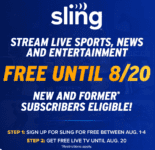 Sling TV: Get FREE Live content until August 20