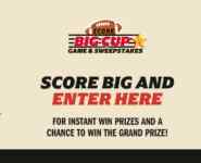 Carl’s Jr. and Hardee’s Big Cup Sweepstakes: Win OLED TV’s, trips to a College Football Game and more at scorebigcupsweepstakes.com
