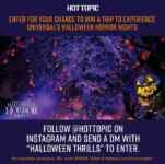 Hot Topic Halloween Sweepstakes: Win a Trip to Universal Halloween Horror Nights