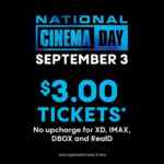 National Cinema Day 2022: $3 tickets, popcorn and drinks on September 3
