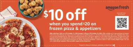 Amazon Fresh coupon code: Get $10 off a $20+ appetizers or frozen pizza purchase