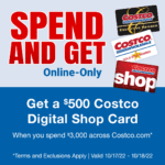 Costco: Get a FREE $500 gift card with a $3,000 purchase