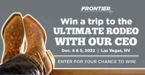 Frontier Airlines Rodeo Sweepstakes: Win a trip to the Ultimate Rodeo in Las Vegas with the CEO, Barry Biffle