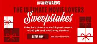 Cinemark Ultimate Movie Lovers Sweepstakes: Win FREE movies for a year and more