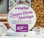 HGTV Wayfair Dream Home for the Holidays Sweepstakes: Win a $5,000 gift card