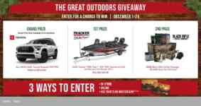 Bass Pro Shops Great Outdoors Giveaway 2022: Win a 2023 Toyota Sequoia and more at basspro.com/GreatOutdoors