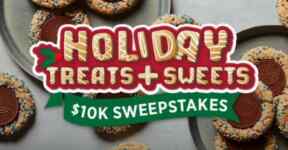 Food Network Holiday Treats + Sweets Sweepstakes: Win $10,000 cash
