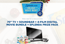 Splenda Holiday Movie Night Sweepstakes: Win a 70″ TV + soundbar and more
