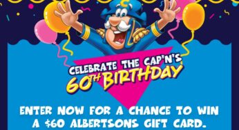 Cap’n Crunch 60th Birthday Sweepstakes: Win Albertsons gift cards at celebratewithcapn.com