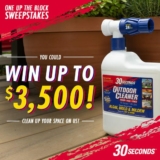 30 Seconds Cleaners Sweepstakes: Win up to $3,500 for your next outdoor project