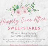 Happily Ever After Bridal Sweepstakes: Win over $5,000 in prizing