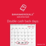 Bank of America BankAmeriDeals April 25: Earn double cash back on select dining and retail