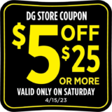 Dollar General Saturday Coupon Code: Get $5 off a $25 purchase
