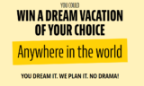 Dramamine Ditch the Drama Sweepstakes: Win a dream vacation anywhere in the world at dramamineditchthedrama.com
