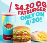 Fatburger 4/20 Munchies deal: Original Fatburgers $4.20 each