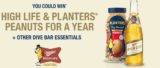 Win Miller High Life Beer + Planters Peanuts for a year at matchmadeinthehighlife.com