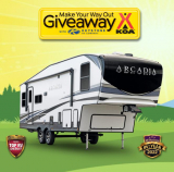 KOA Make Your Way Out Giveaway 2023: Win a Keystone Arcadia Super Lite valued at $61,882 at makeyourwayout.com