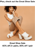 Macy’s Great Shoe Sale: Extra 30% or 40% off