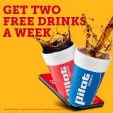 Pilot Flying J My Rewards Plus: Get 2 FREE drinks a week through February 28th, 2023