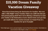 Pizza Ranch $15,000 Dream Family Vacation Giveaway: Win a vacation for up to 10 people