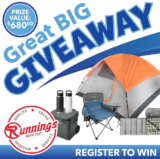 Runnings Great Big June Giveaway: Win a camping package valued at $680