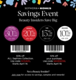 Sephora Kohl’s Savings Event: Up to 30% off beauty products